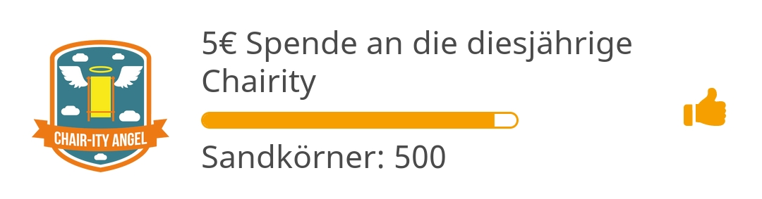 5€ Spende an die diesjährige Chairity - 500 Sandkörner