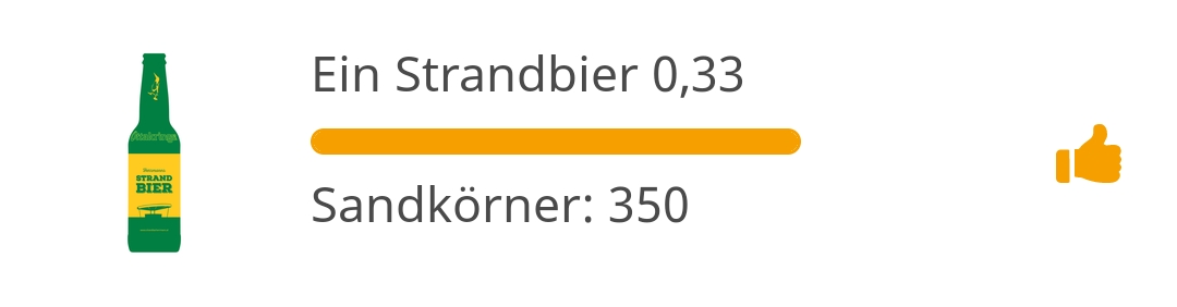 Ein Strandbier - 350 Sandkörner