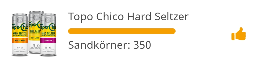 Topo Chico Hard Seltzer - 350 Sandkörner